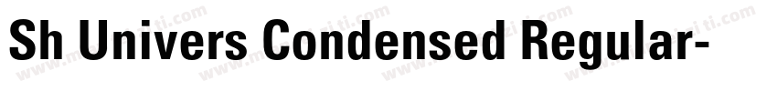 Sh Univers Condensed Regular字体转换